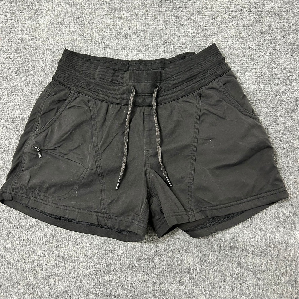 The North Face Shorts Womens Size S Black Nylon Hiking Athletic Drawstring